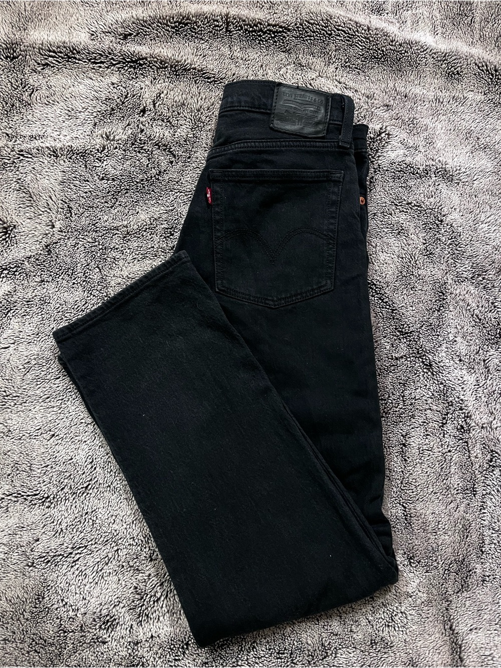 Levi's Black Wedgie Straight Fit Jeans